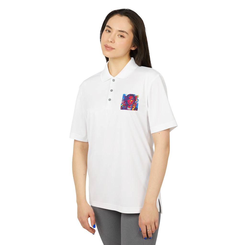 Abstract Color Portrait Polo Shirt