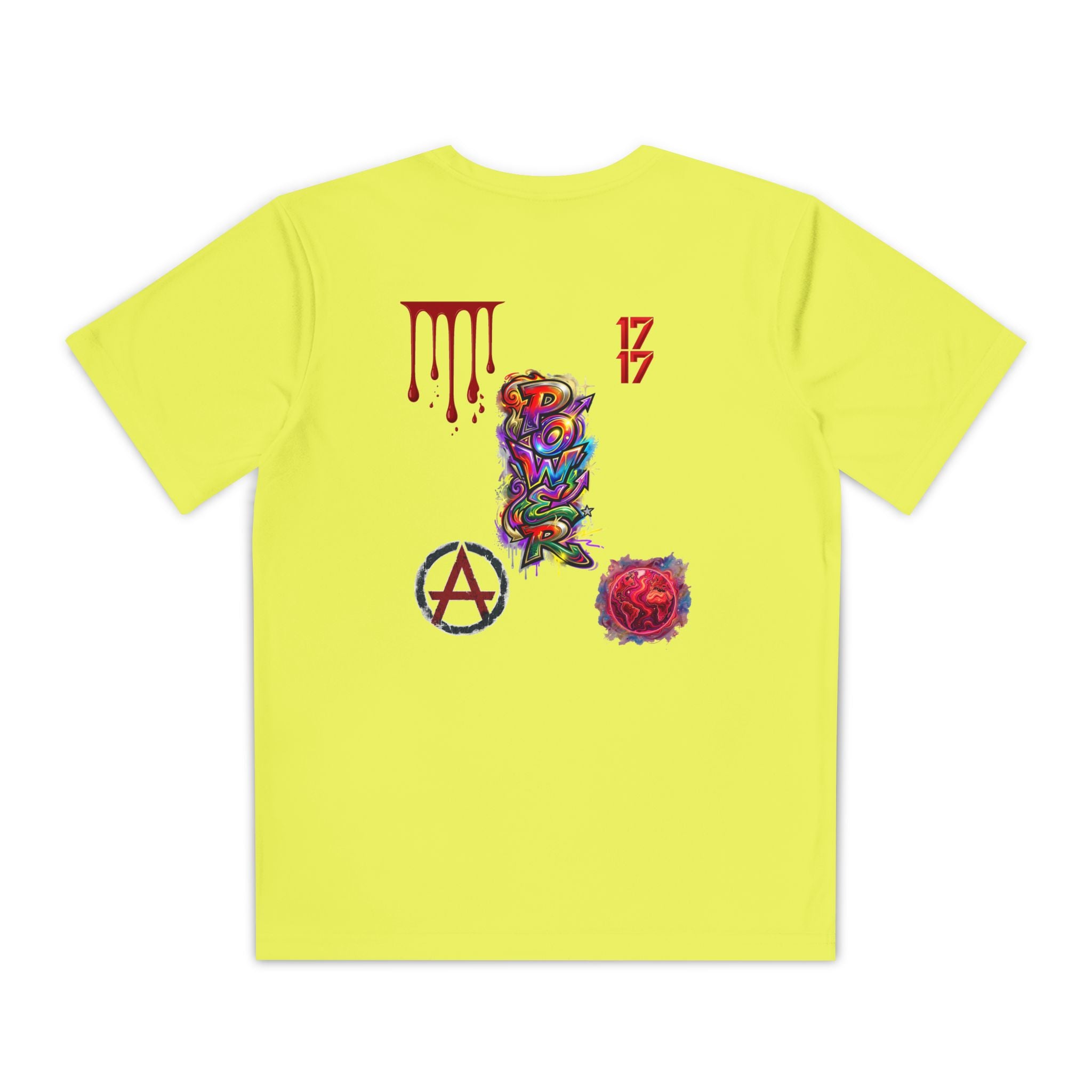 Youth Competitor Tee — Colorful Graffiti Anarchy Graphic T-Shirt