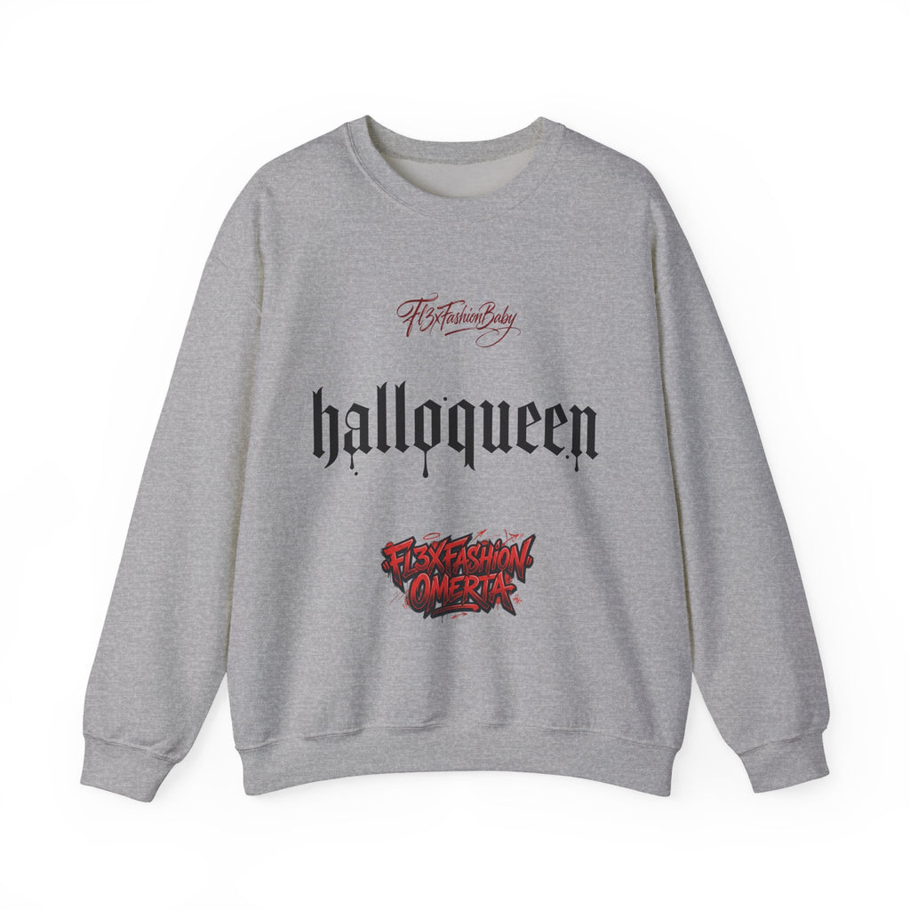 Halloqueen Graphic Sweatshirt — Gothic Halloween Crewneck
