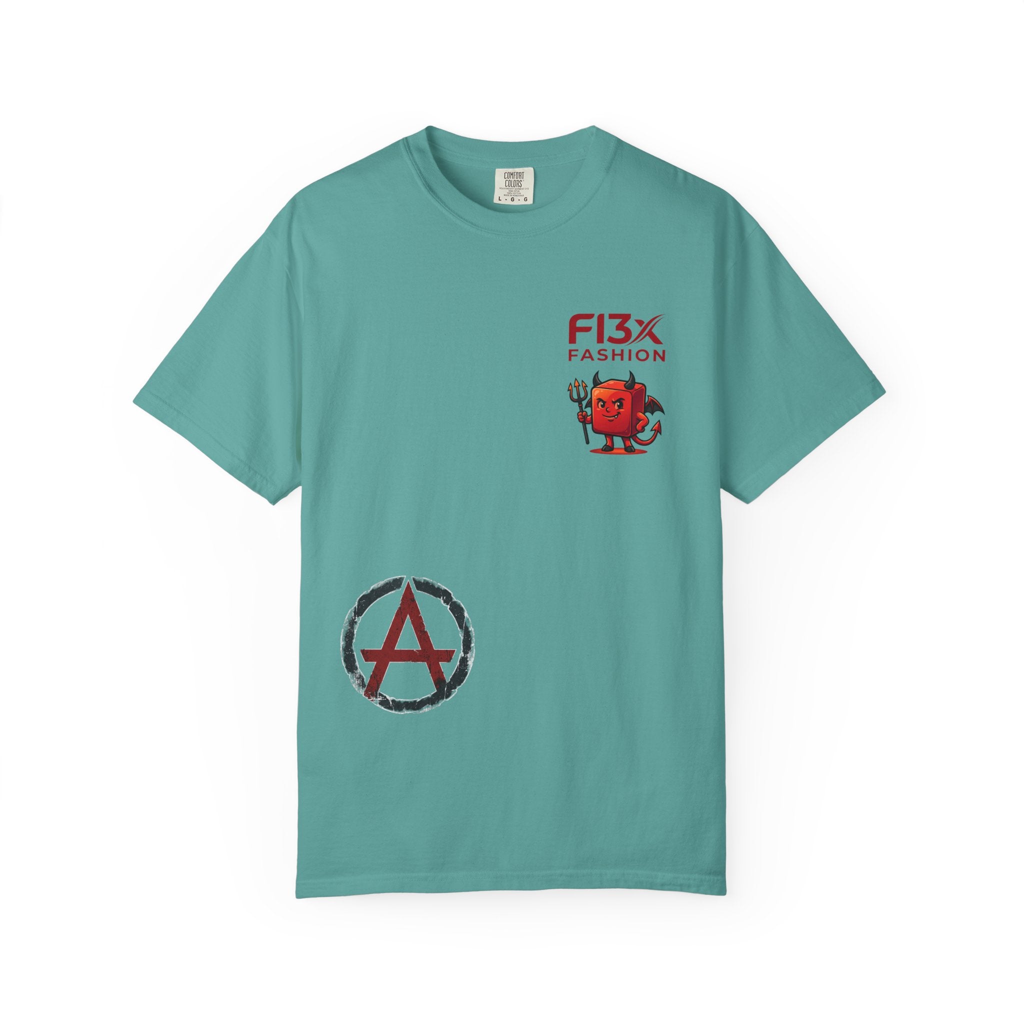 Graphic T-Shirt — Occult Pyramid Eye Design with 'Fix Fashion' Patch