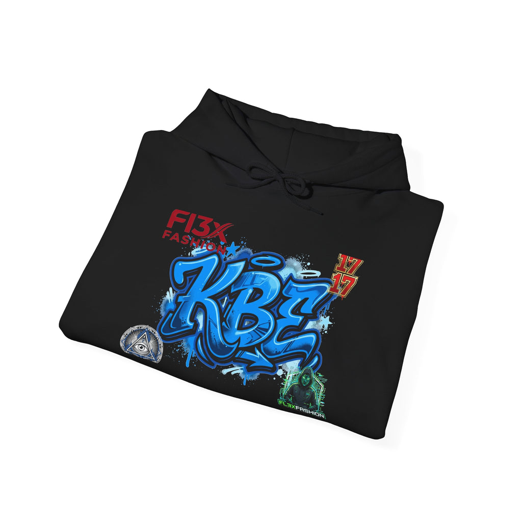 KBZ Graffiti Hoodie — Blue Street Art Logo Pullover