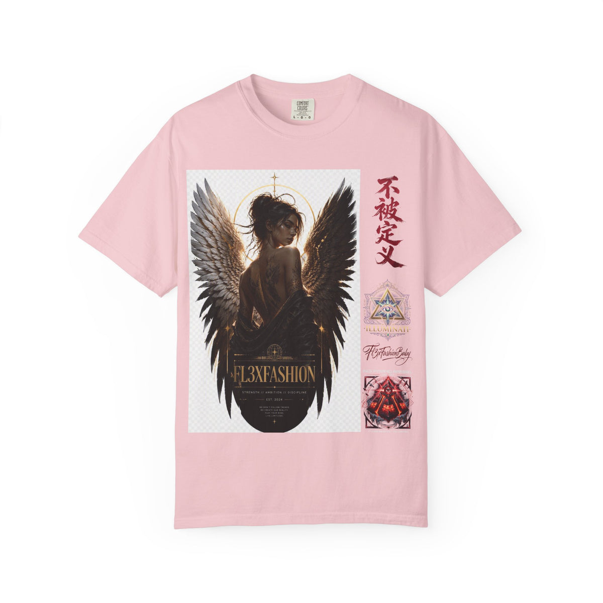 Angel Wings Graphic Tee — "FL3XFASHION" Gothic Streetwear T-Shirt