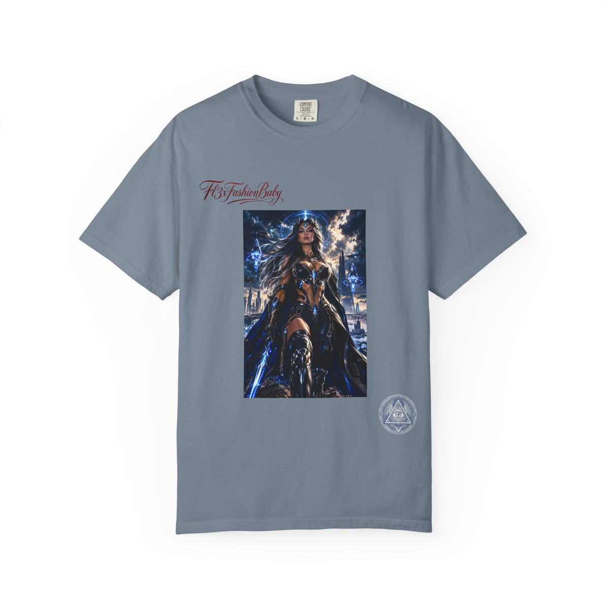 Fantasy Warrior Graphic T-Shirt — "FB7FashionBaby" Logo Tee