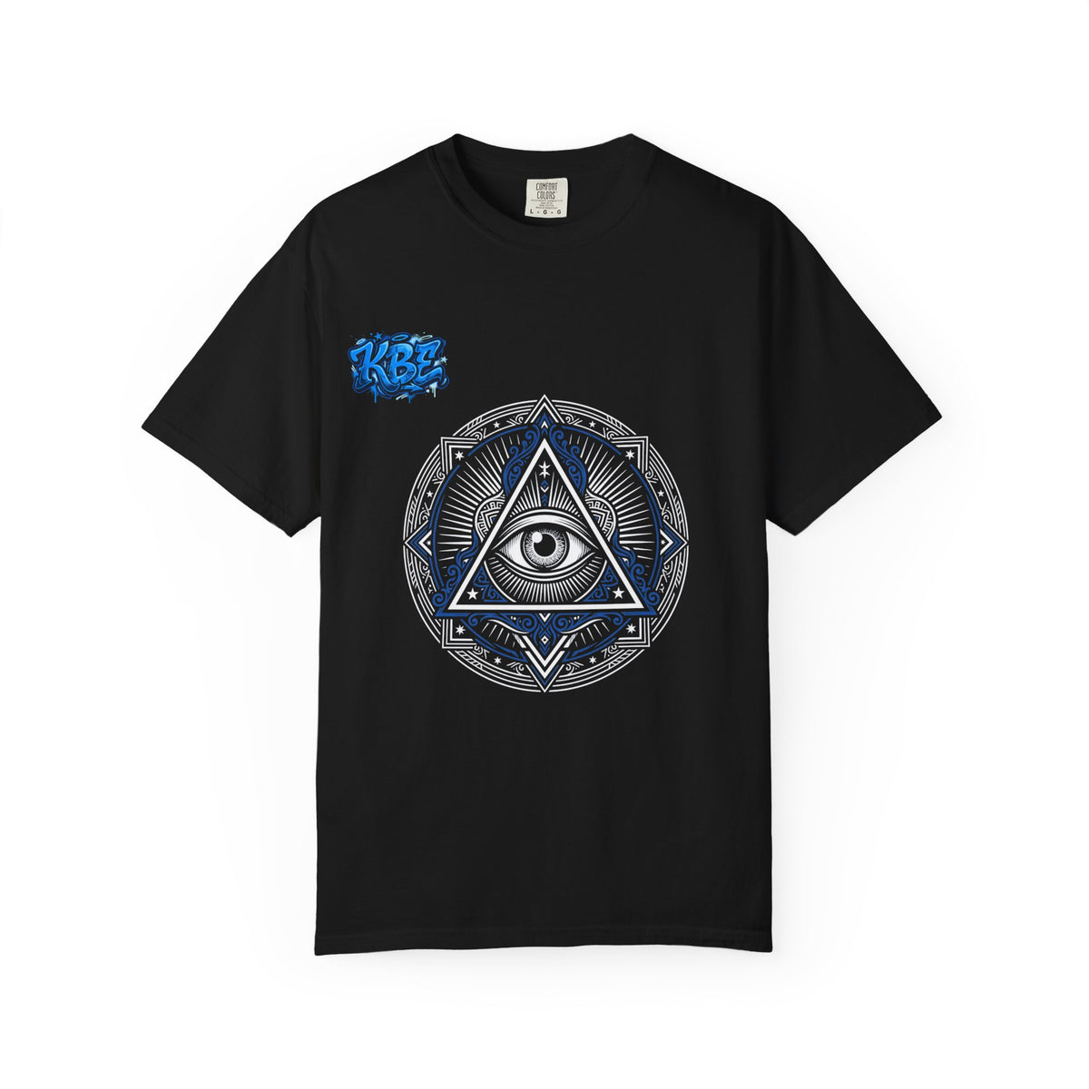 T-Shirt — Blue Geometric Mandala Bandana Graphic
