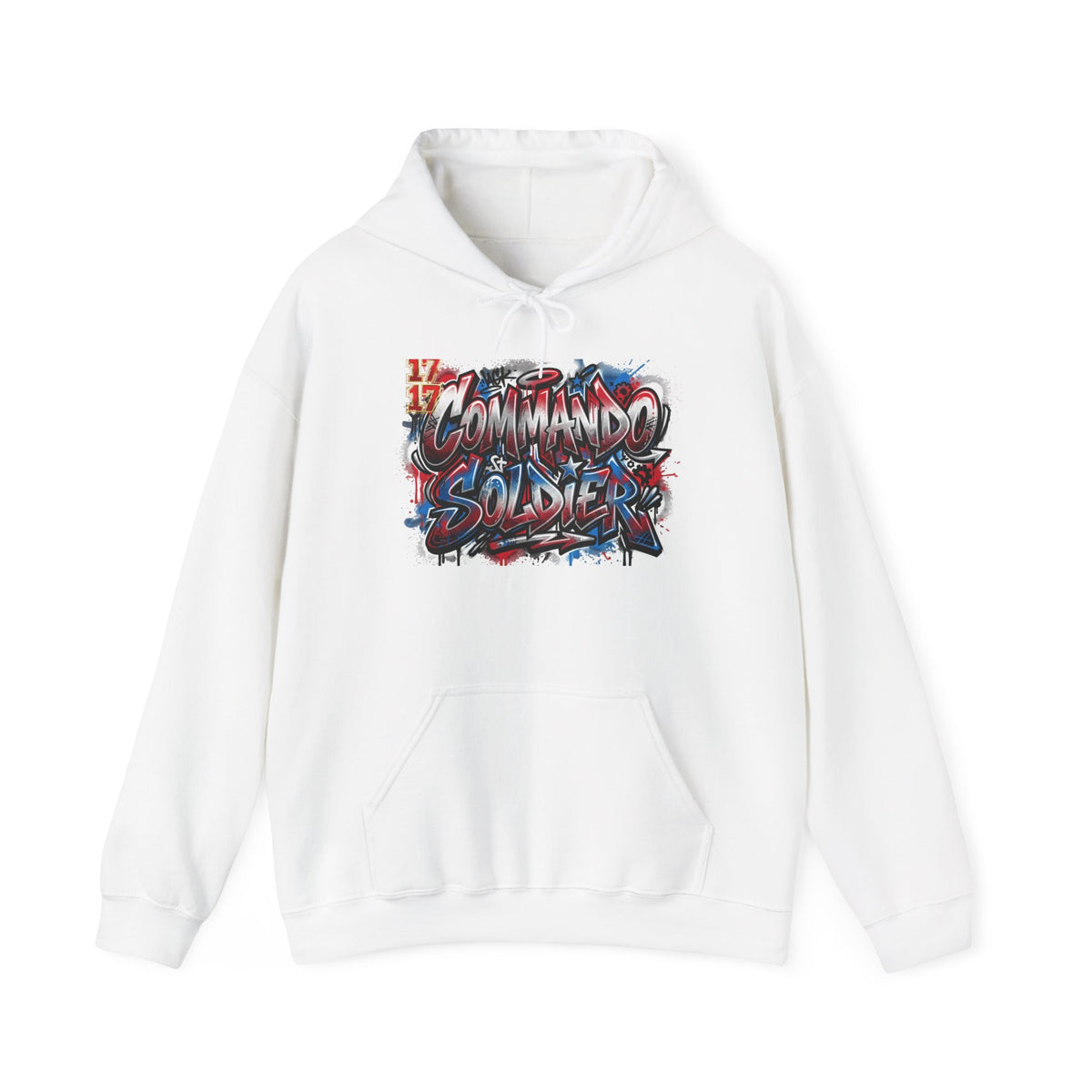 Commander Soldiers Hoodie — Urban Graffiti Military Tribute Sweatshirt