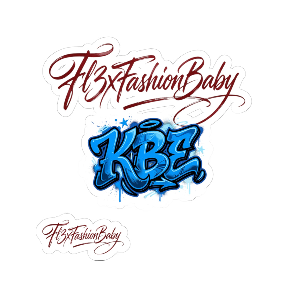 Kiss-Cut Stickers — KBZ Blue Graffiti & Fl3xFashionBaby Script Sticker Set