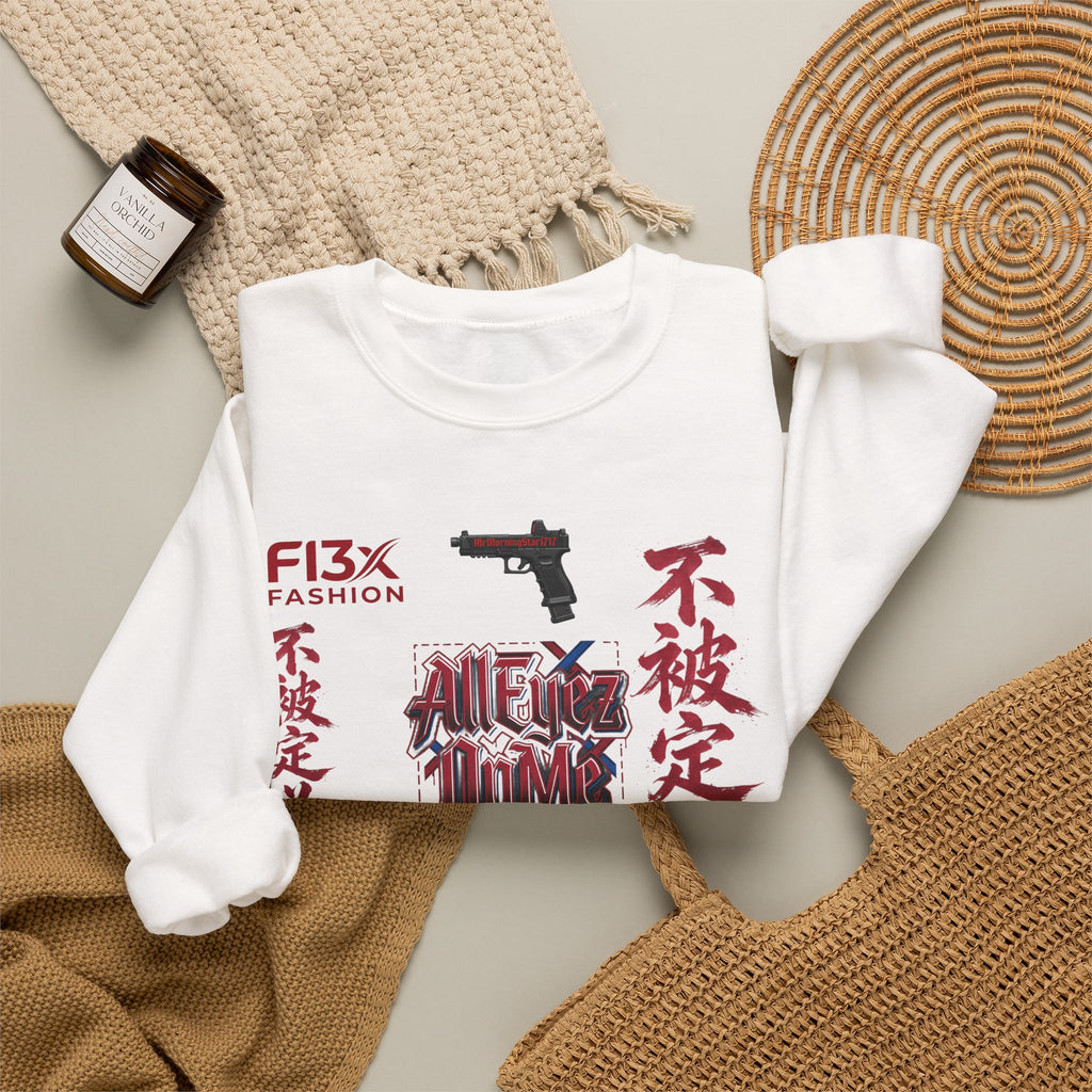 Graphic Crewneck Sweatshirt — 'We Set The Trends' Streetwear with Asian-Inspired Typography