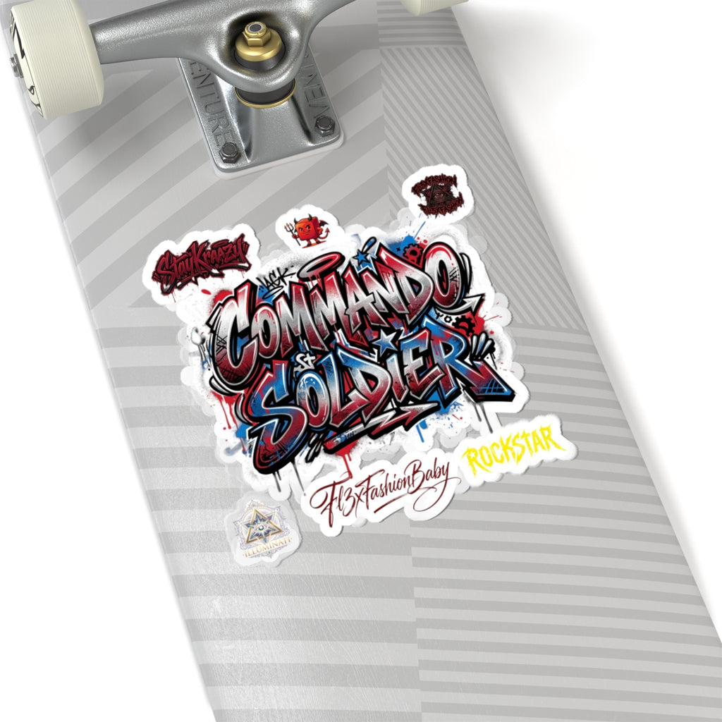 Commando Soldier Graffiti Sticker Pack – Urban Street Art Kiss-Cut Decals