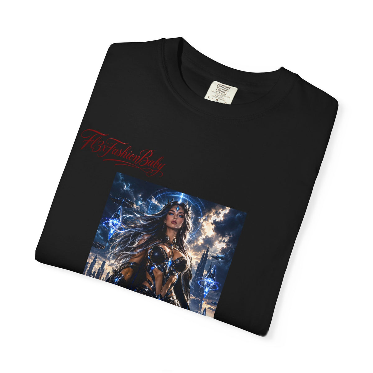 Fantasy Warrior Graphic T-Shirt — "FB7FashionBaby" Logo Tee