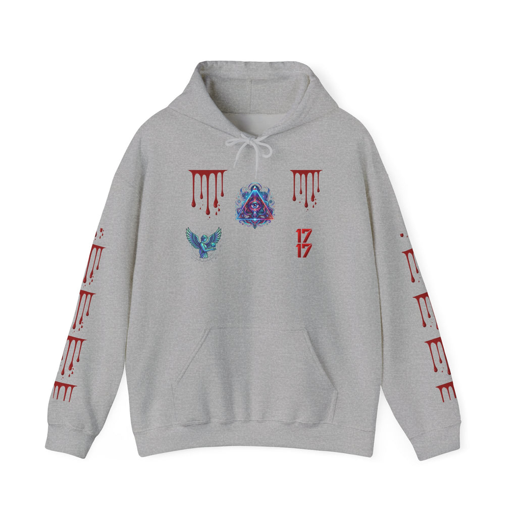 Hoodie — Gothic 1717 Dripping Symbols Pullover