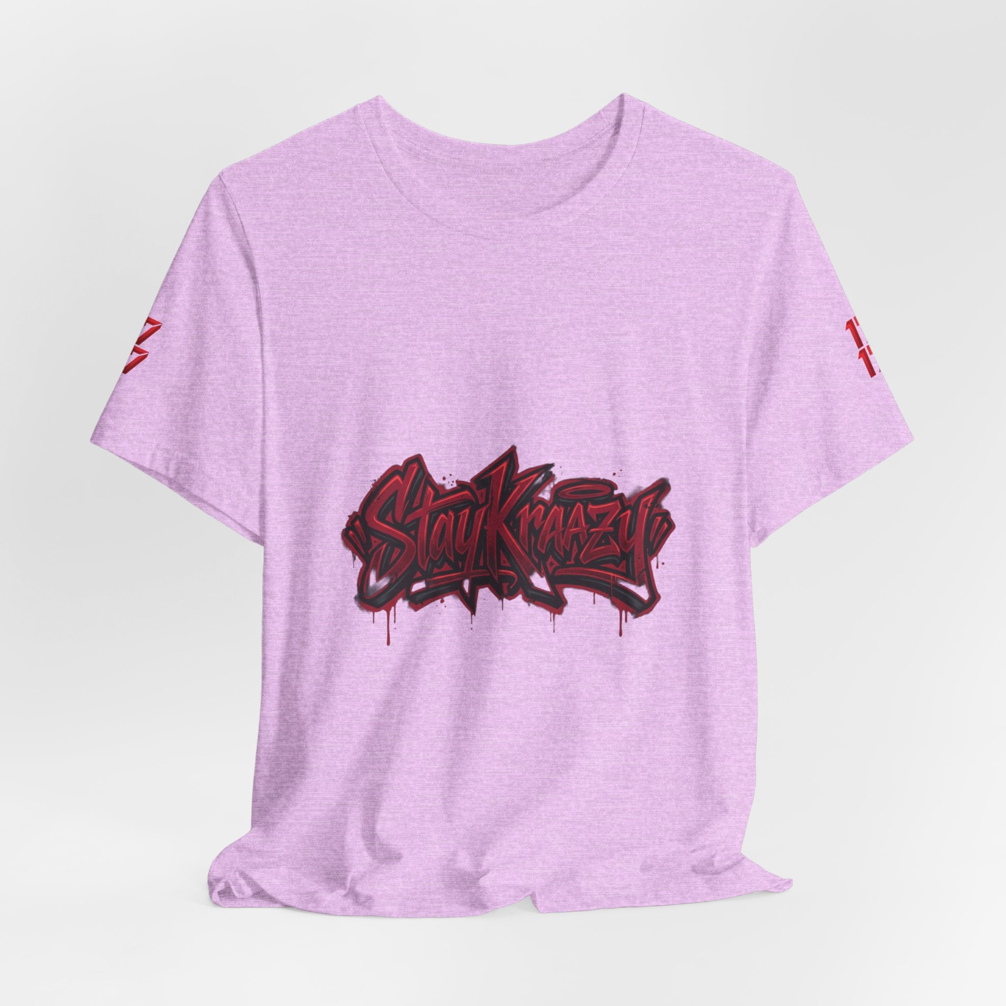 Stay Krazi Graffiti Tee — Red 17 Streetwear T‑Shirt