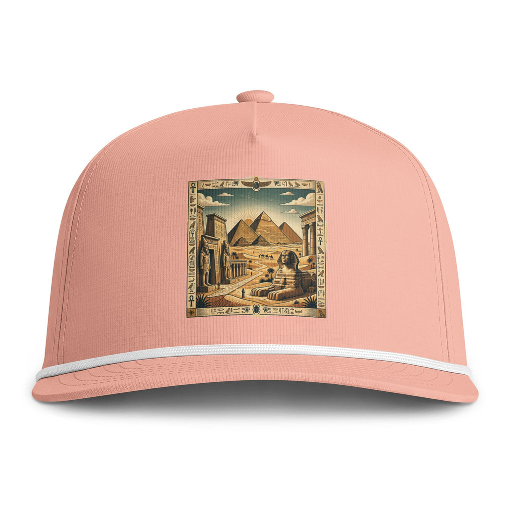 Trucker Hat — Vintage Egyptian Pyramids Sunwashed Rope Cap