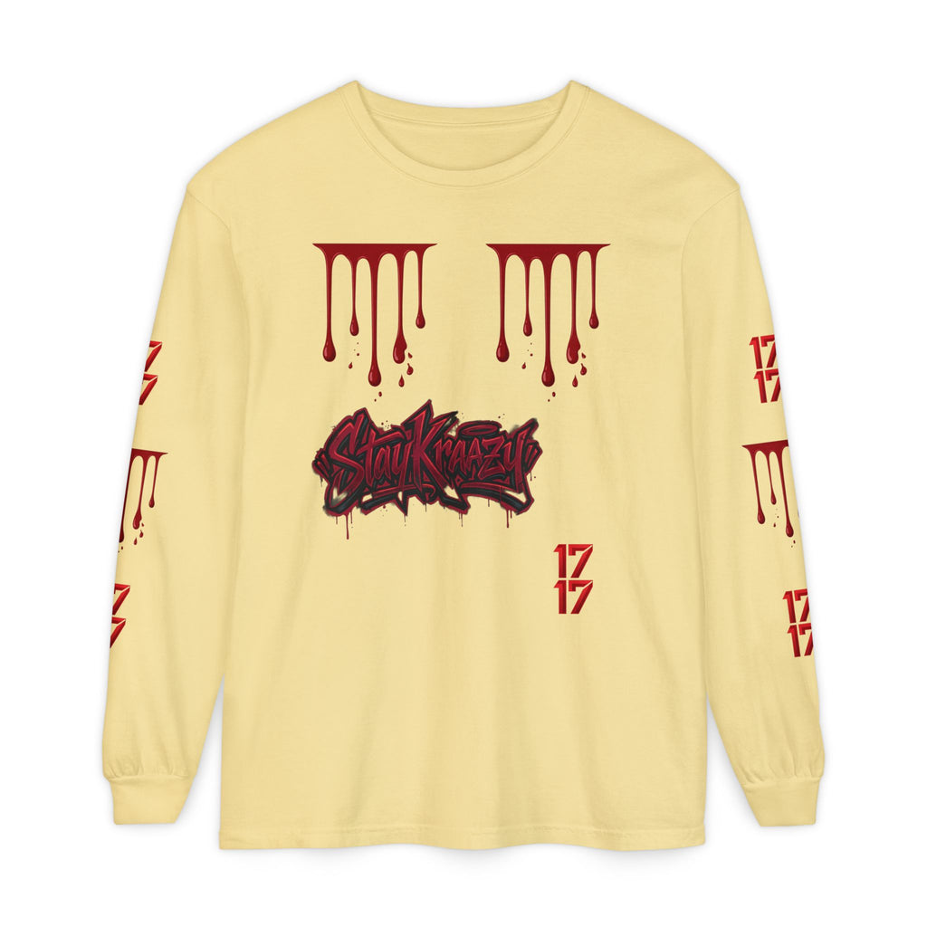 Blood Drip Graphic Long Sleeve Tee