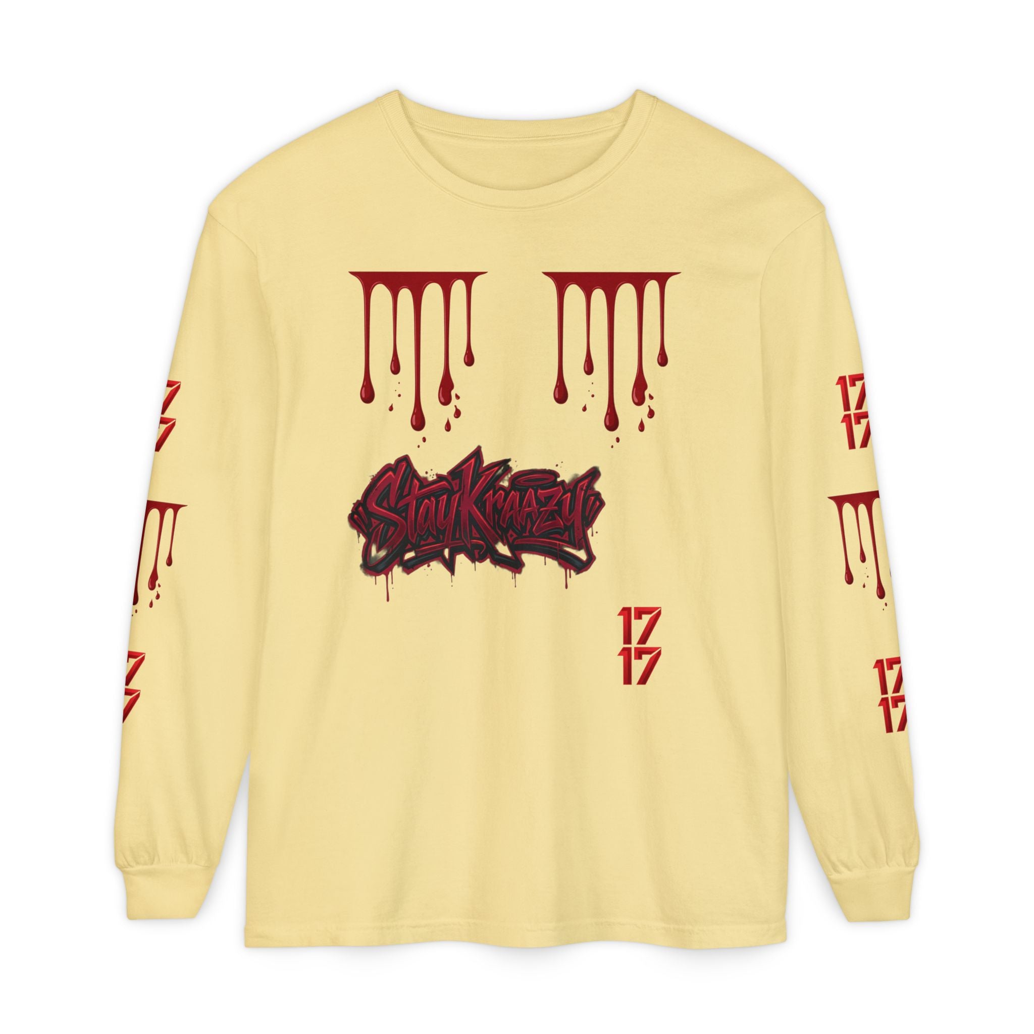 Blood Drip Graphic Long Sleeve Tee