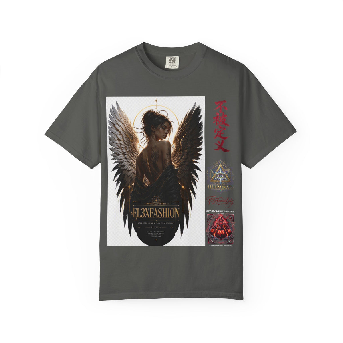 Angel Wings Graphic Tee — "FL3XFASHION" Gothic Streetwear T-Shirt