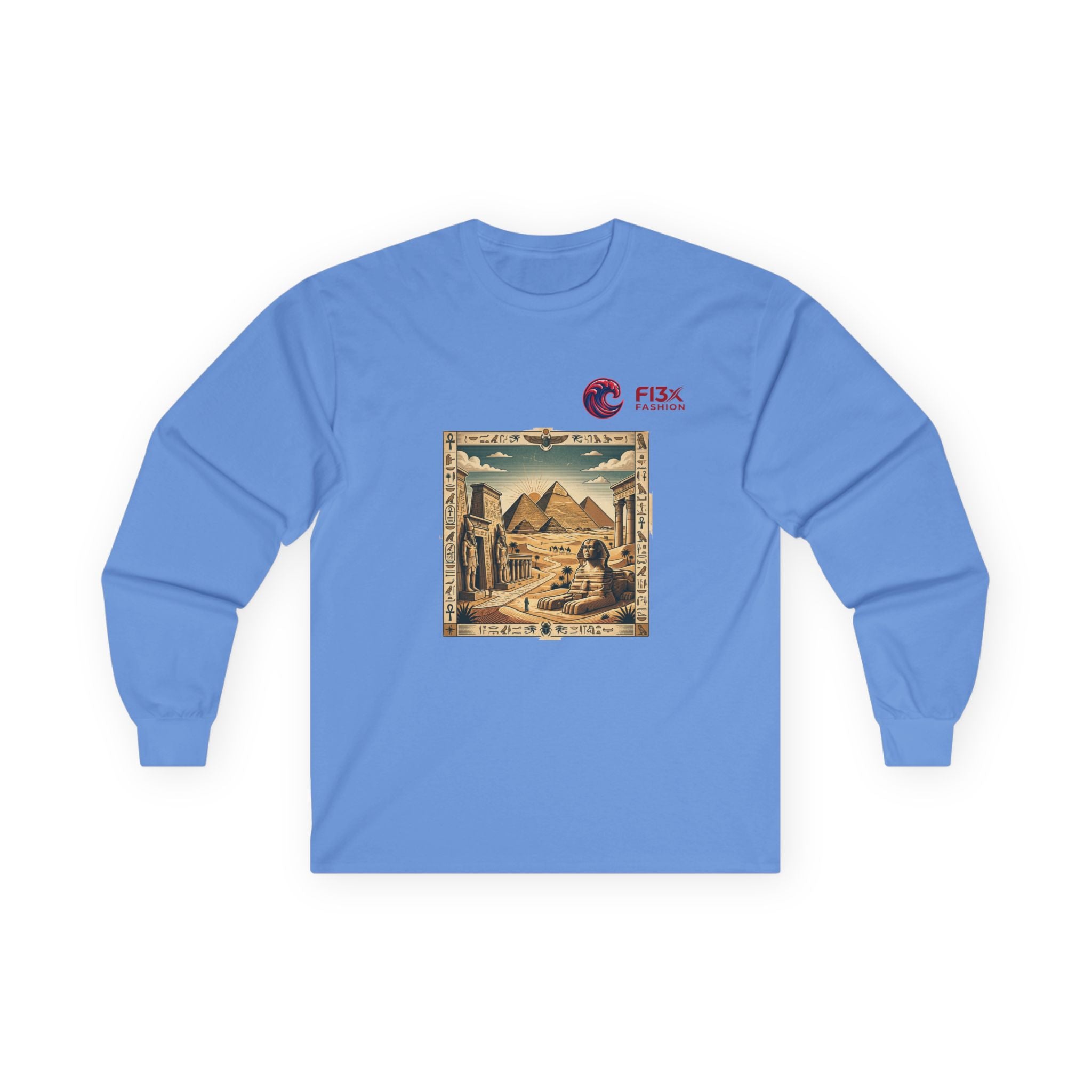 Egyptian Pyramids Vintage Graphic Long Sleeve Tee