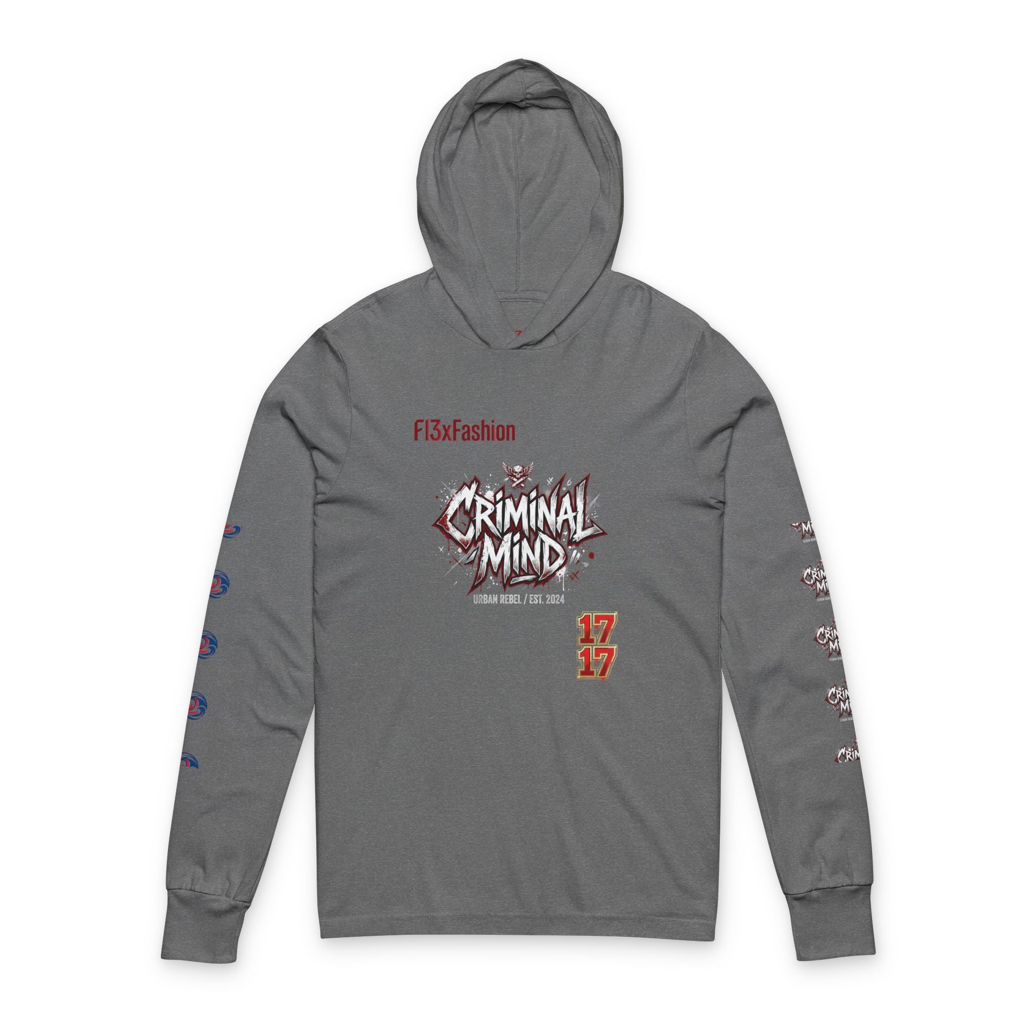 Criminal Mind Graphic Hooded Long-Sleeve Tee