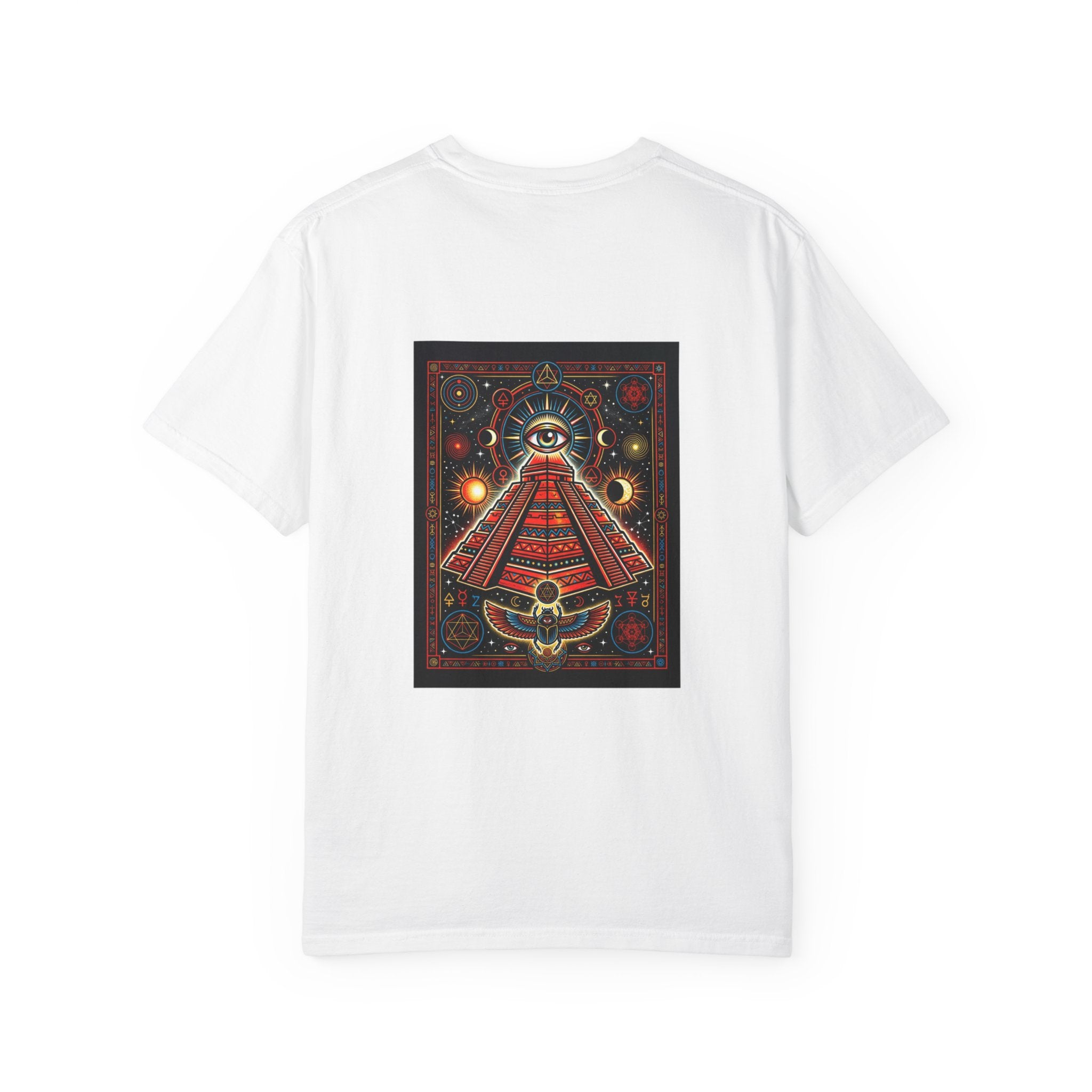 Graphic T-Shirt — Occult Pyramid Eye Design with 'Fix Fashion' Patch