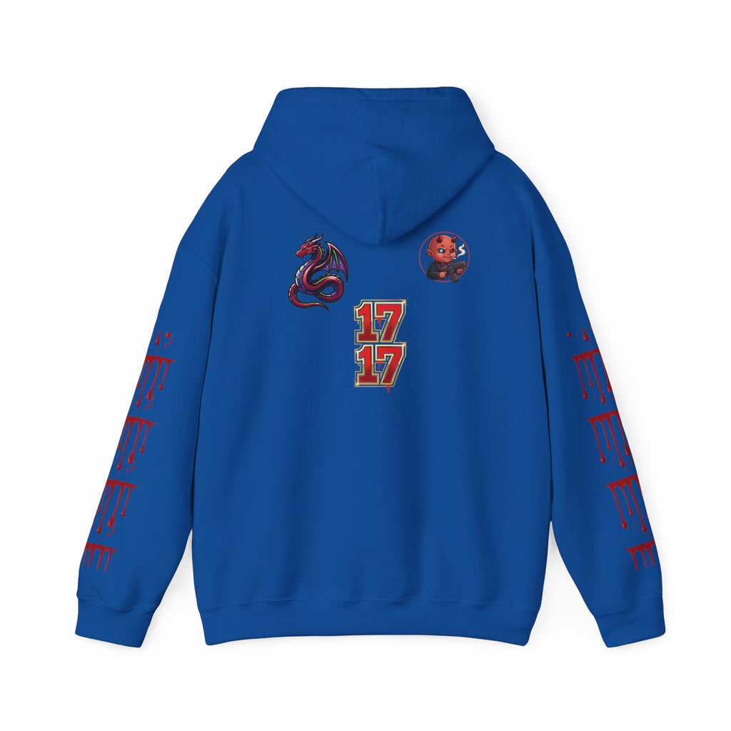 Hoodie — Gothic 1717 Dripping Symbols Pullover
