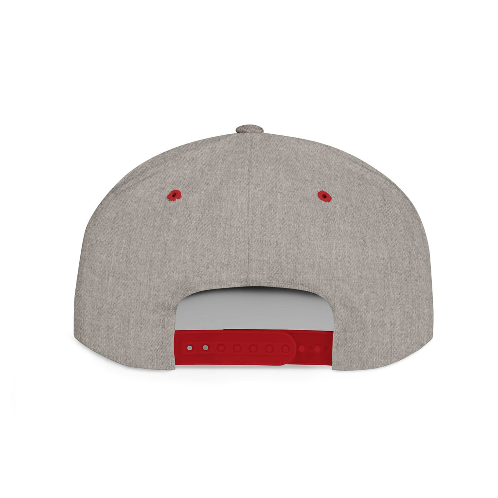 Snapback Hat — Red Graffiti Logo Flat Bill Cap