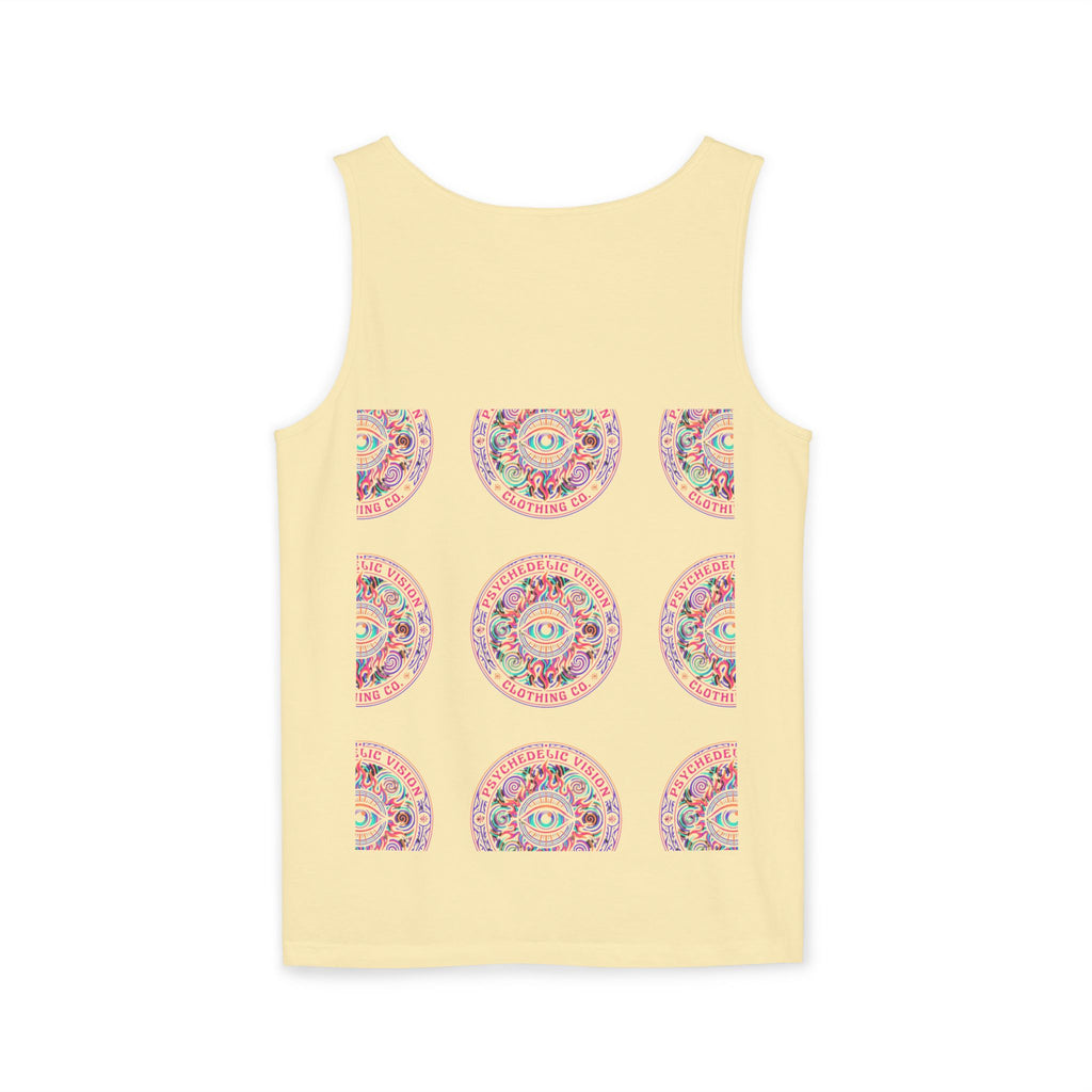 Psychedelic Vision Tank Top — Retro Eye Mandala Graphic