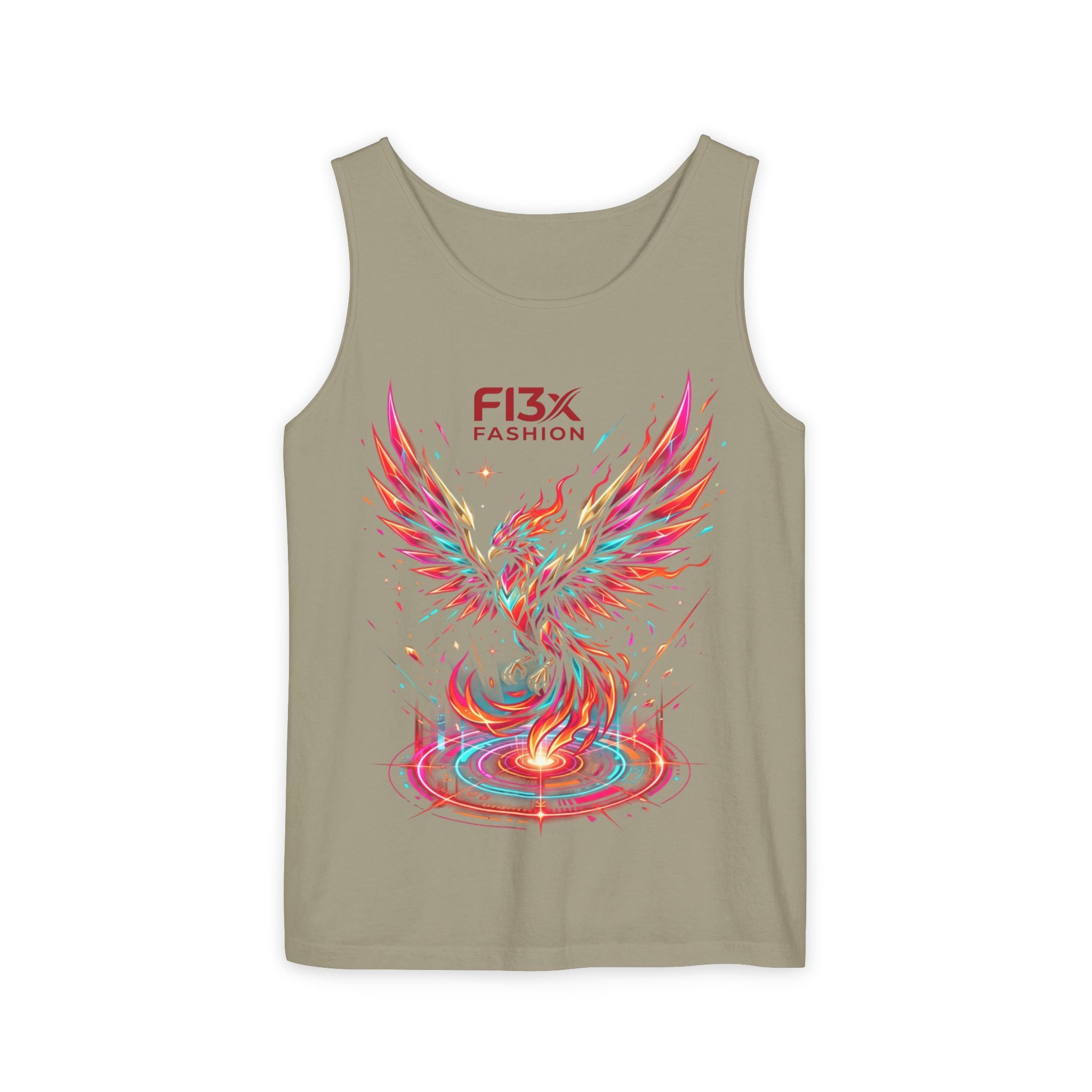 Phoenix Graphic Tank Top — Colorful Rising Firebird Design