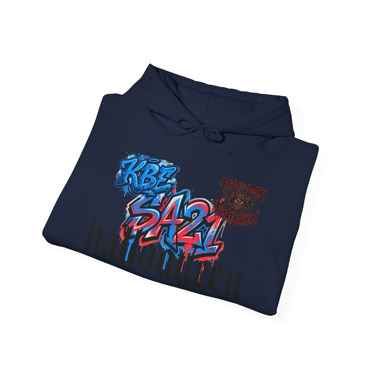 Halloween Graffiti Hoodie — "halloween" Gothic Script with Colorful Street Art