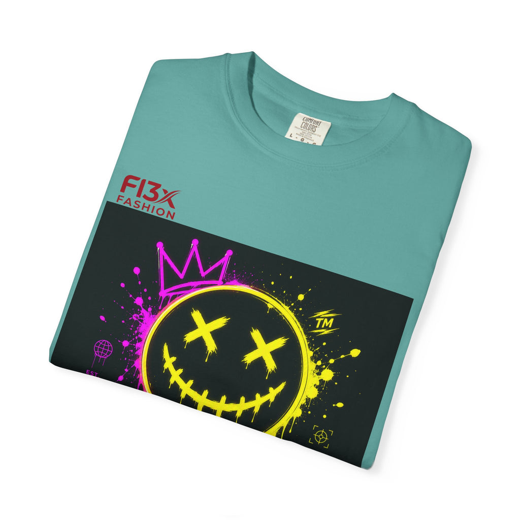 Graphic Tee — Neon Graffiti Smiley "FL3X Fashion"