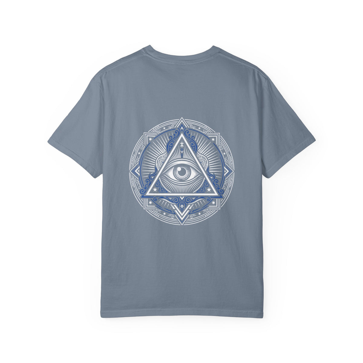 T-Shirt — Blue Geometric Mandala Bandana Graphic
