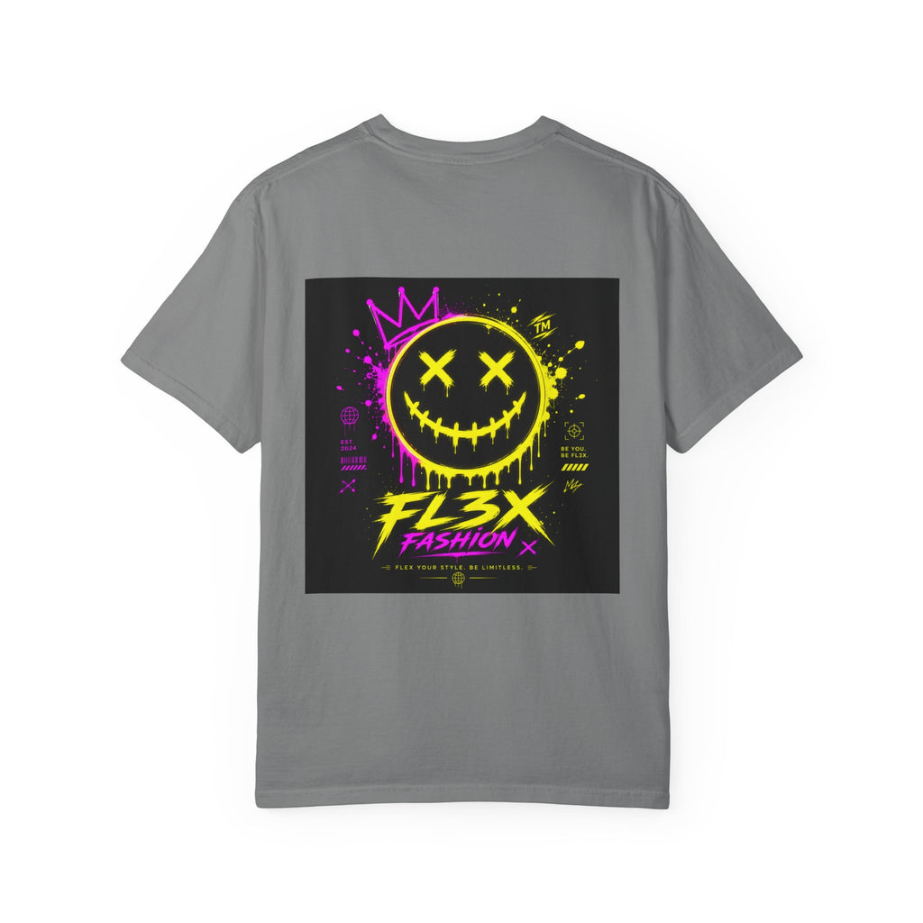 Graphic Tee — Neon Graffiti Smiley "FL3X Fashion"