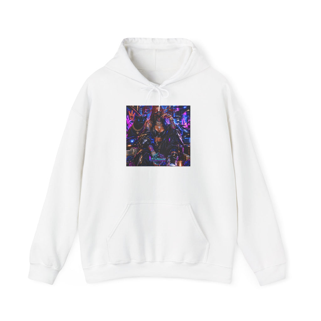 Cyberpunk Night Hoodie – Neon City Graphic Pullover