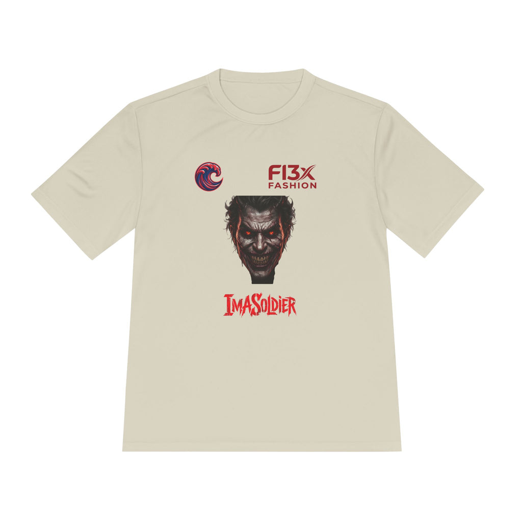 ImaSoldier Graphic Tee — Dark Joker Face Logo Moisture‑Wicking Shirt