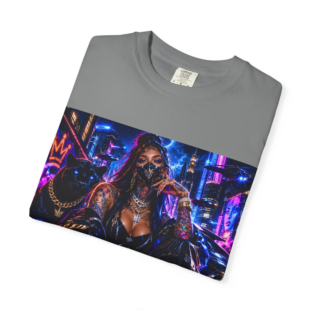 Cyberpunk Streetwear T-Shirt — "Fl3x Fashion Omertà" Graphic