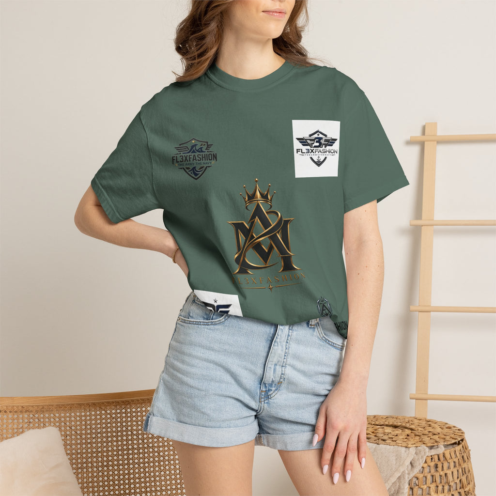 Graphic T-Shirt — Mythic Warrior Back Print with Crest Logos