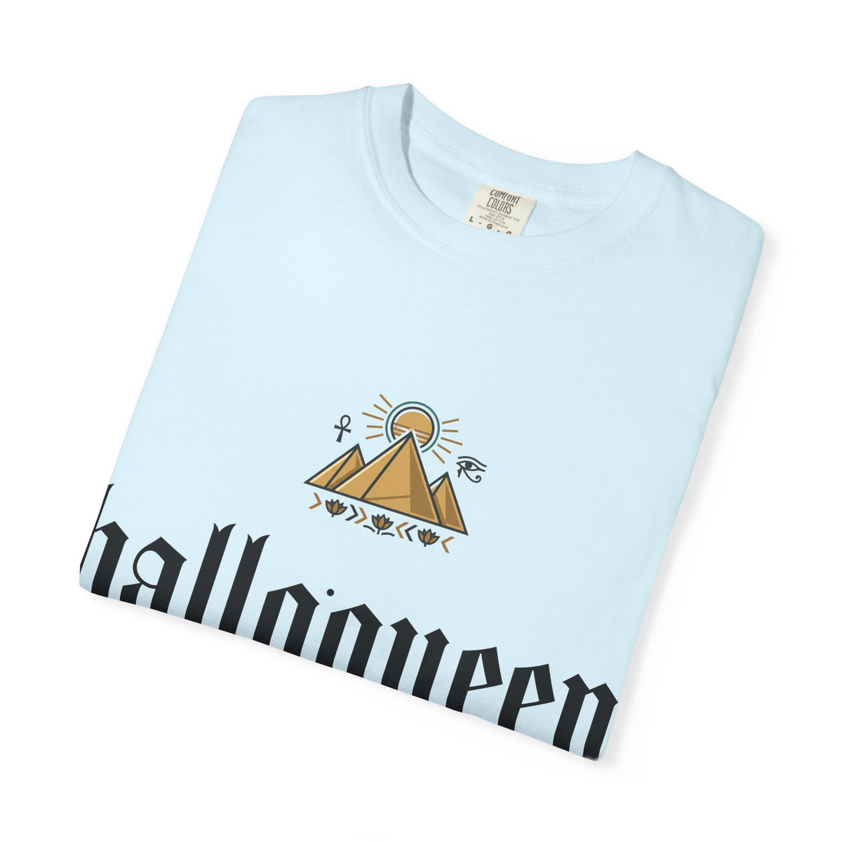 Halloqueen Graphic T-Shirt — Gothic Pyramid & All-Seeing Eye Streetwear