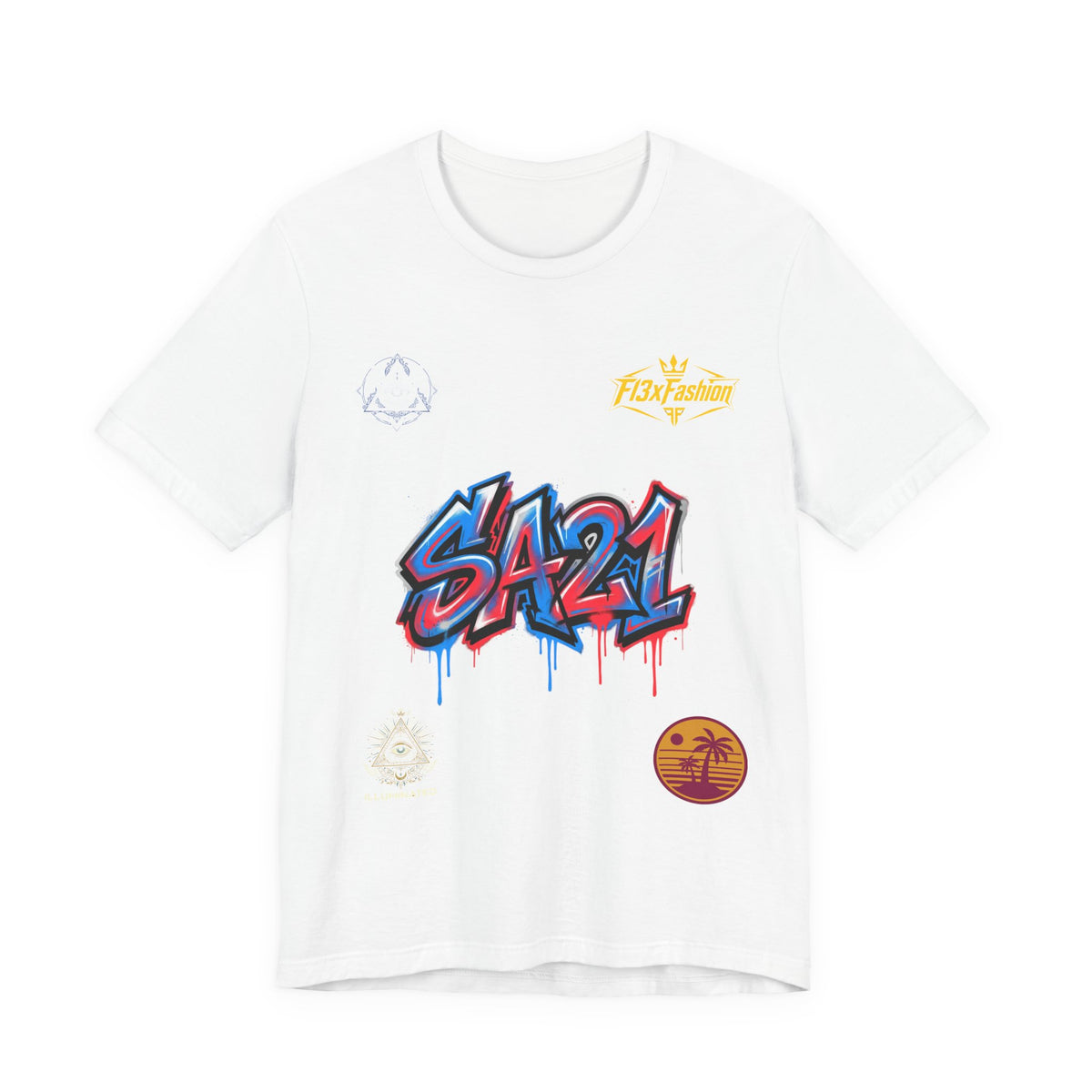SA21 Graffiti Logo Tee — Streetwear Graphic T-Shirt
