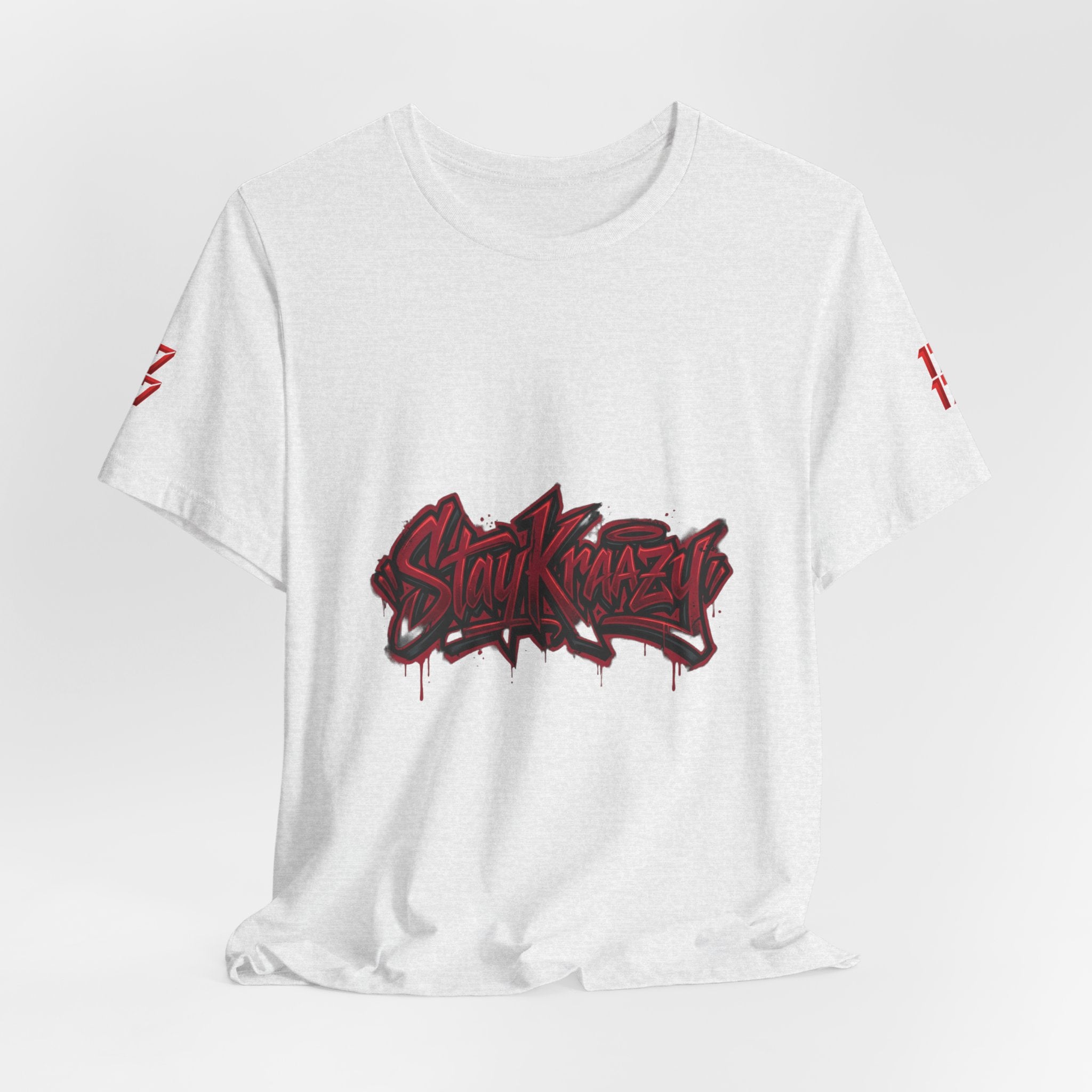 Stay Krazi Graffiti Tee — Red 17 Streetwear T‑Shirt