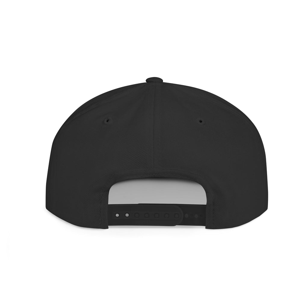 Snapback Hat — Red Graffiti Logo Flat Bill Cap