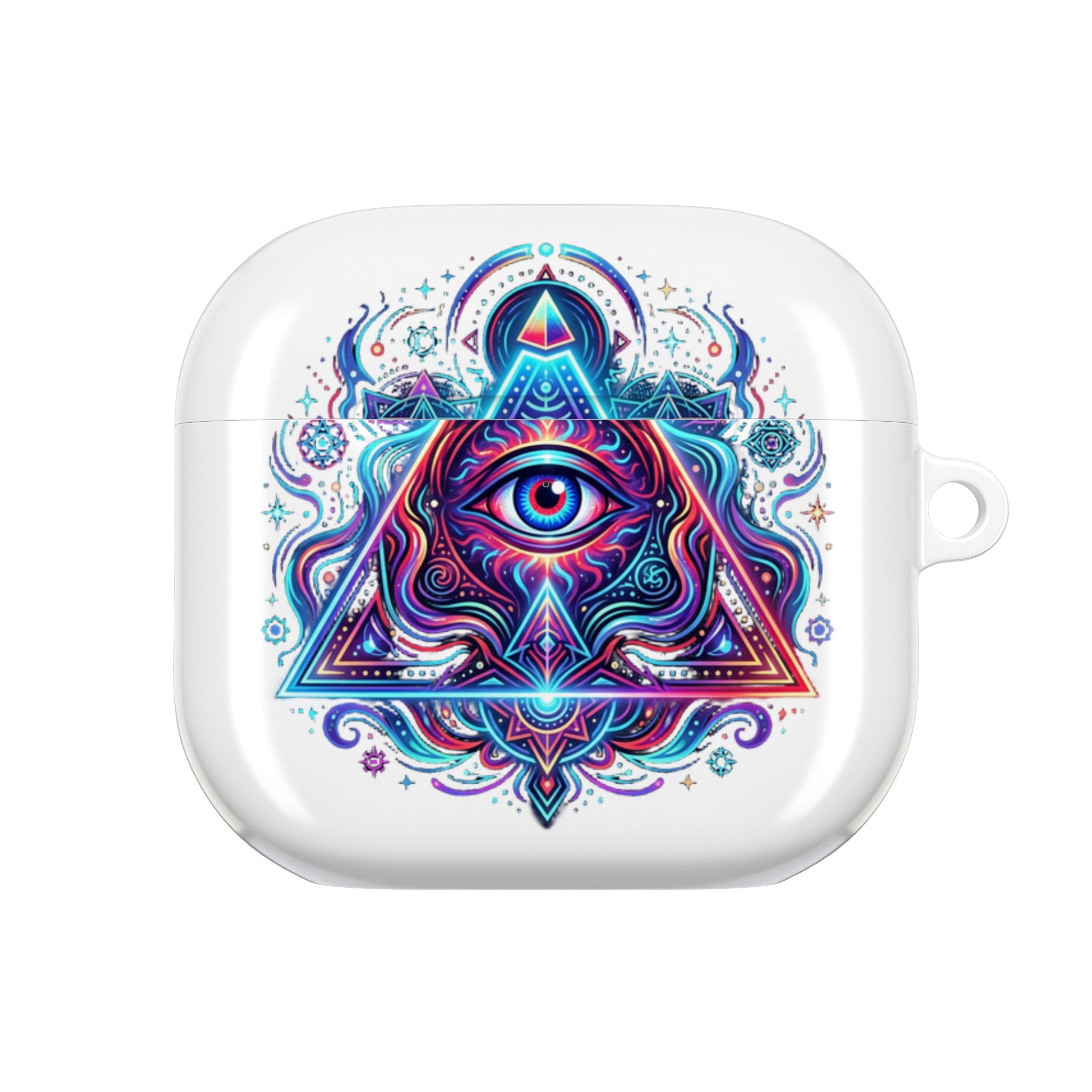 Psychedelic Third Eye AirPod Case — Vibrant Mystic Triangle Design