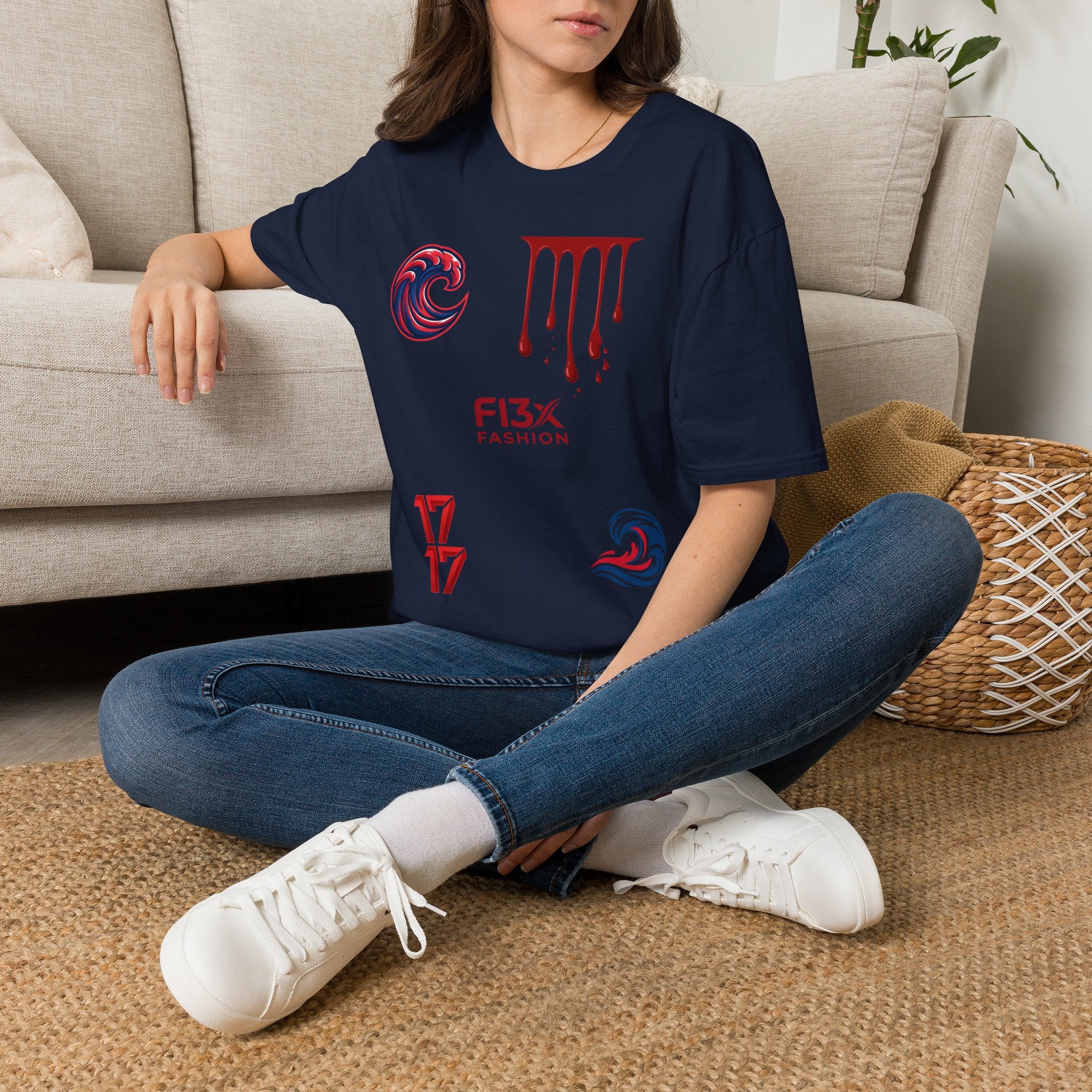 Graphic Tee — F13x Fashion Drip & Wave Design