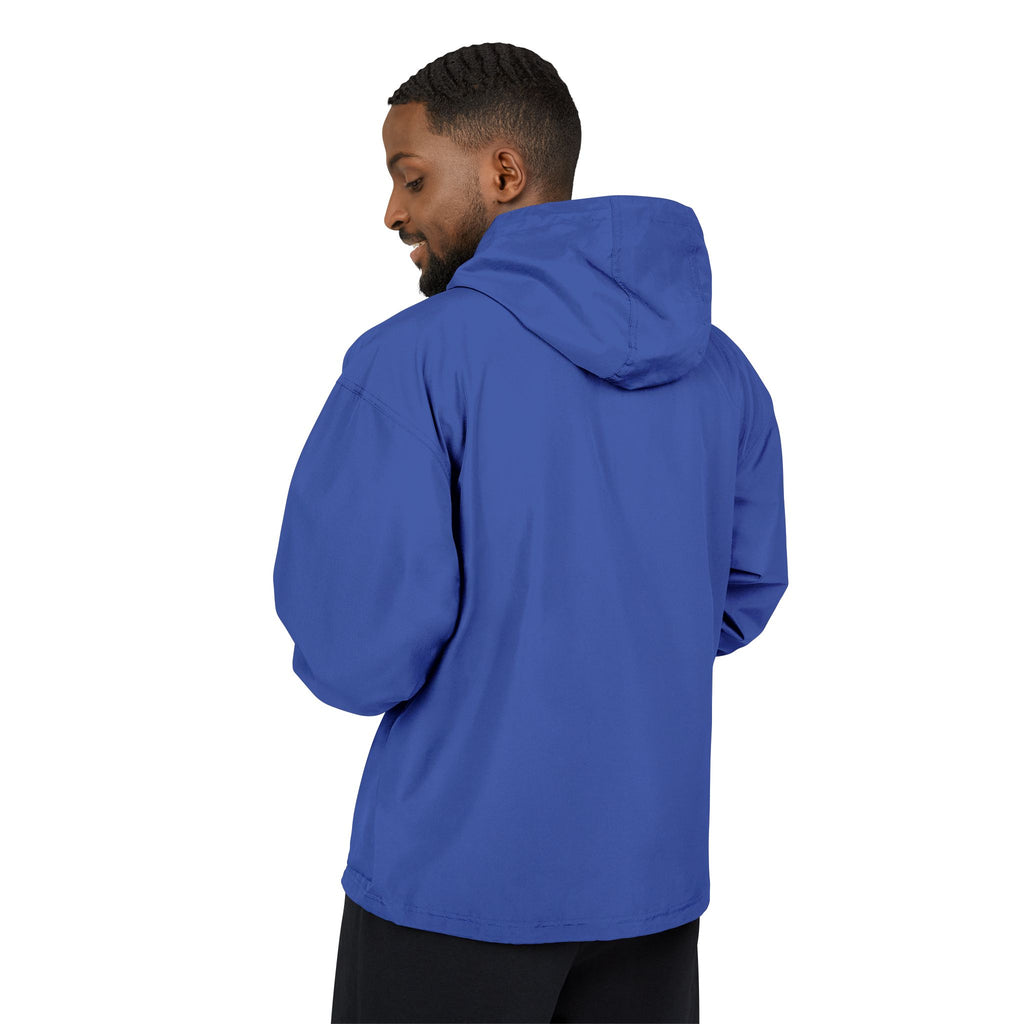 Packable Anorak Jacket — Lightweight Hooded Windbreaker (Orange)