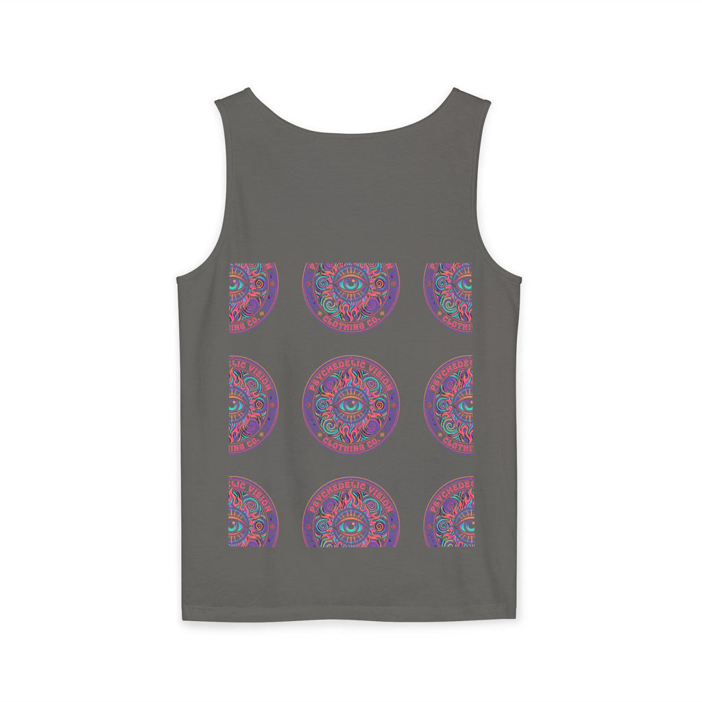 Psychedelic Vision Tank Top — Retro Eye Mandala Graphic