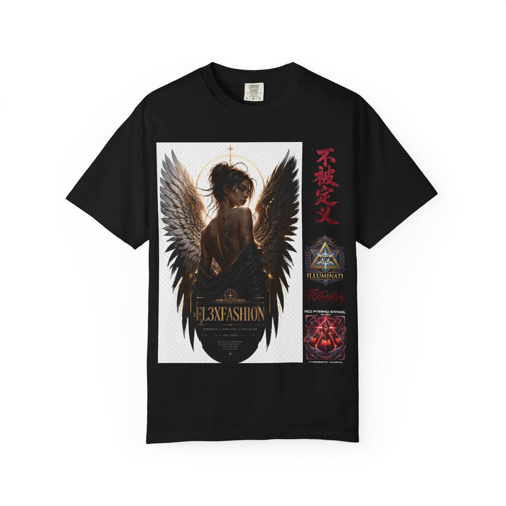 Angel Wings Graphic Tee — "FL3XFASHION" Gothic Streetwear T-Shirt