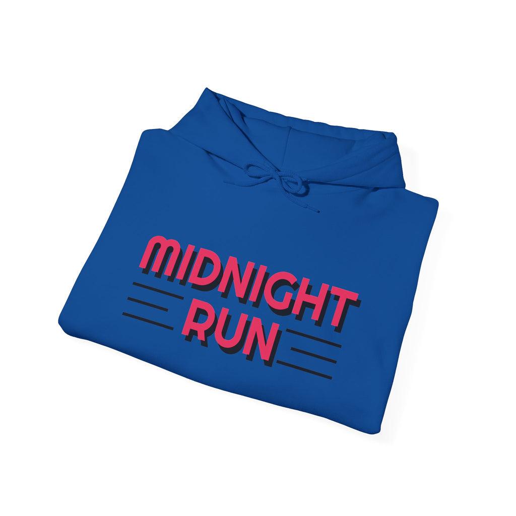 Midnight Run Hoodie — Graphic Streetwear Pullover with Sleeve Prints