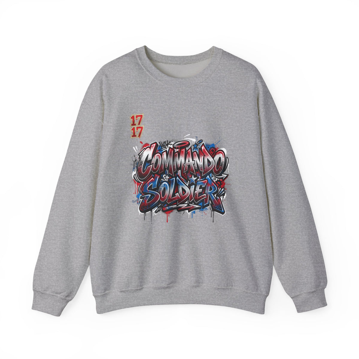 Commando Soldier Crewneck Sweatshirt — Graffiti Military Style