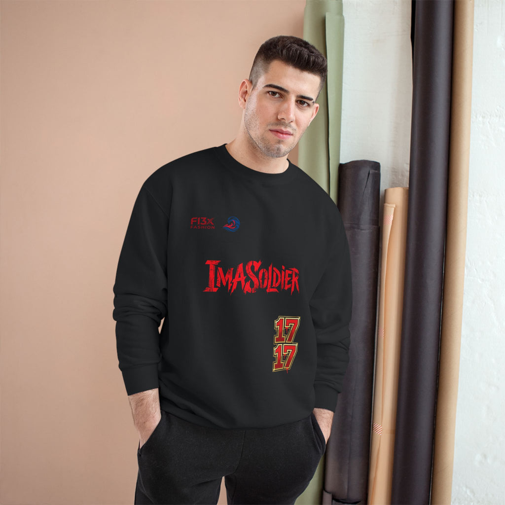 Soldier Graphic Sweatshirt — “I’ma Soldier” Red Streetwear Crewneck