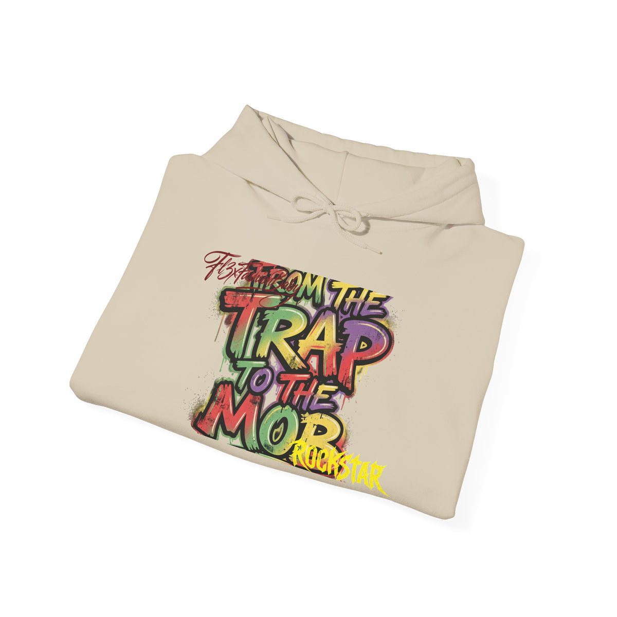 Streetwear Hoodie — 'From the Trap to the Mop' Graffiti-Style Graphic Pullover