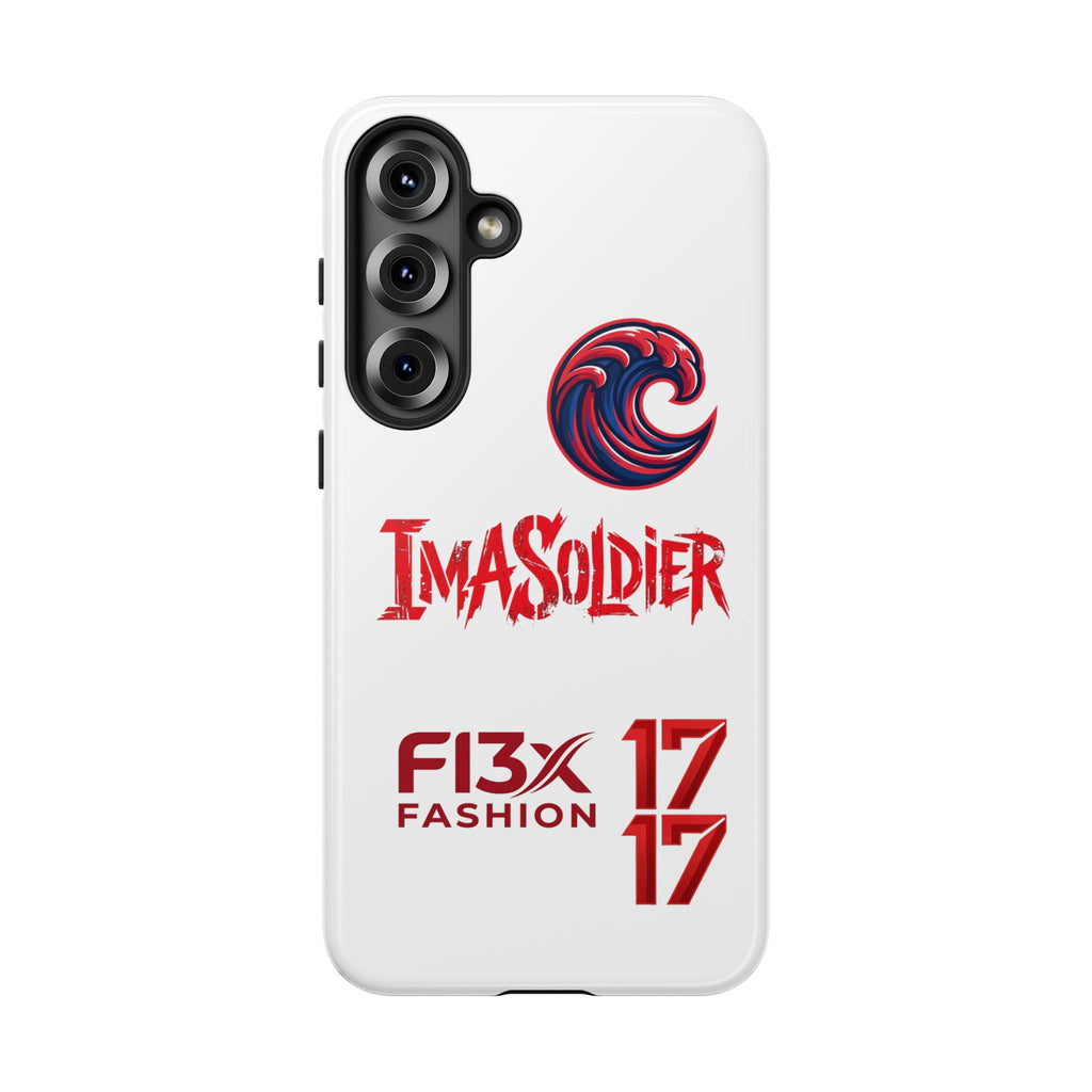 Phone Case — 'ImaSoldier' Red Wave Protective Hard Case