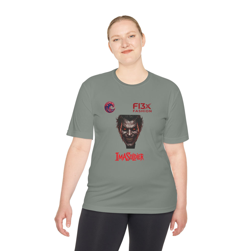 ImaSoldier Graphic Tee — Dark Joker Face Logo Moisture‑Wicking Shirt