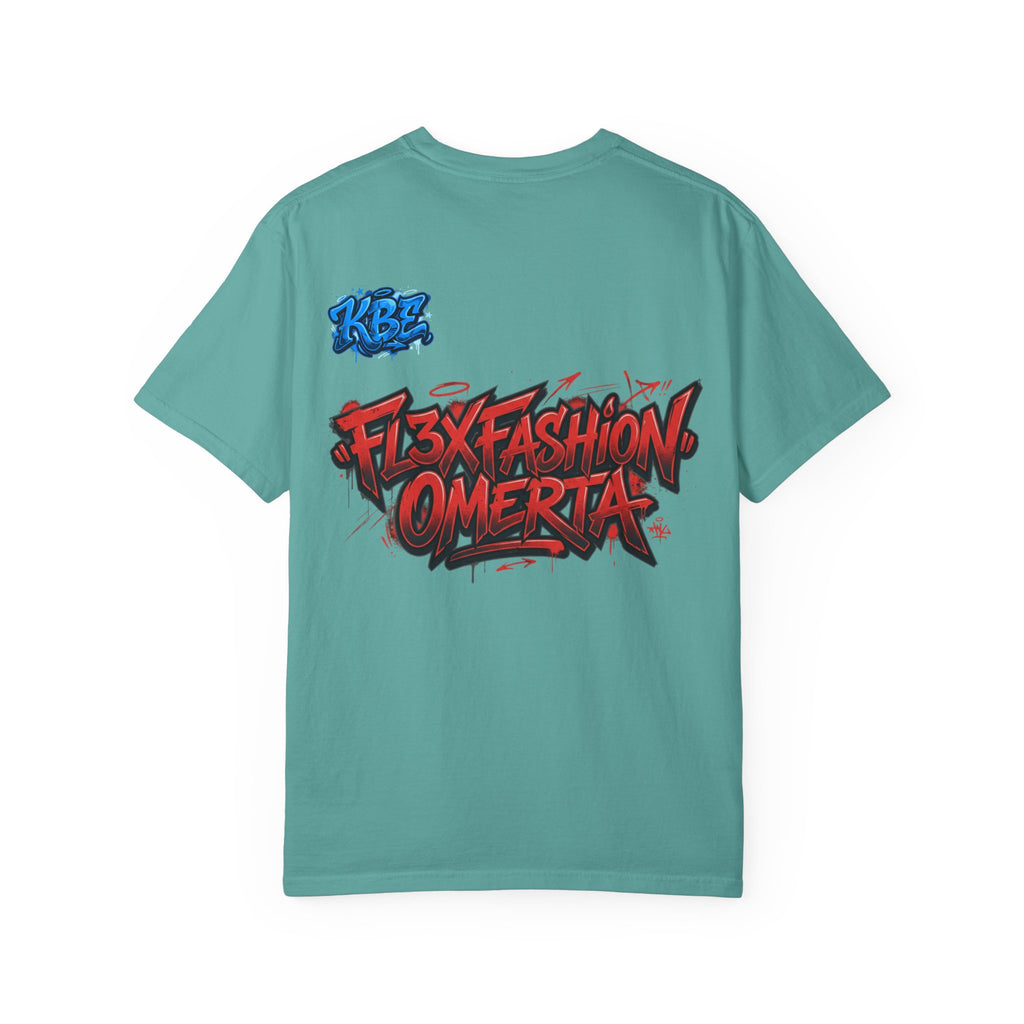 Cyberpunk Streetwear T-Shirt — "Fl3x Fashion Omertà" Graphic